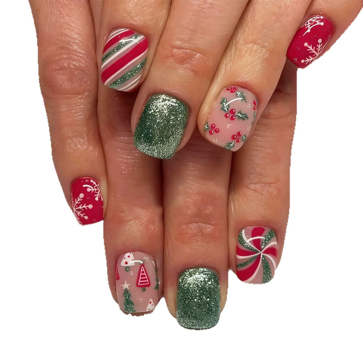 Festive Holiday Themed Nail Art Kalsten