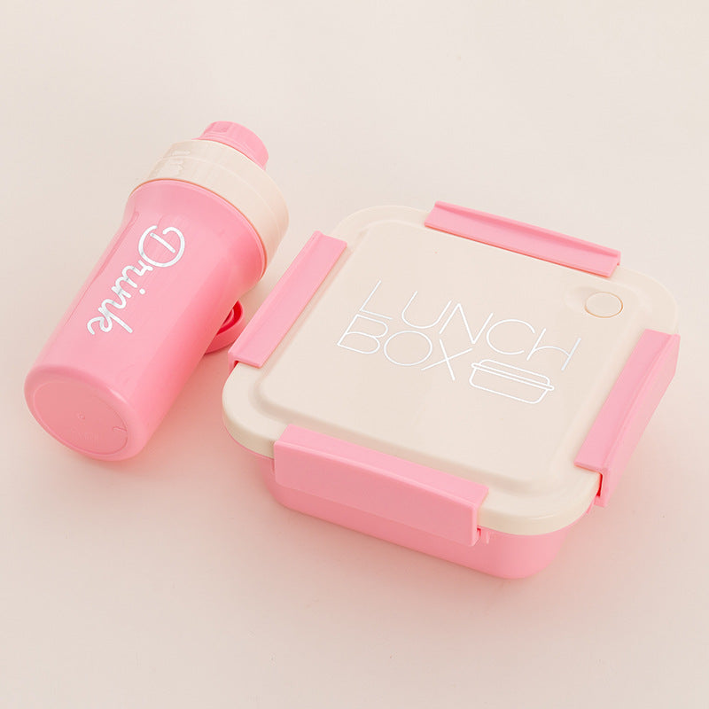 Portable Lunch Box with Integrated Water Bottle
