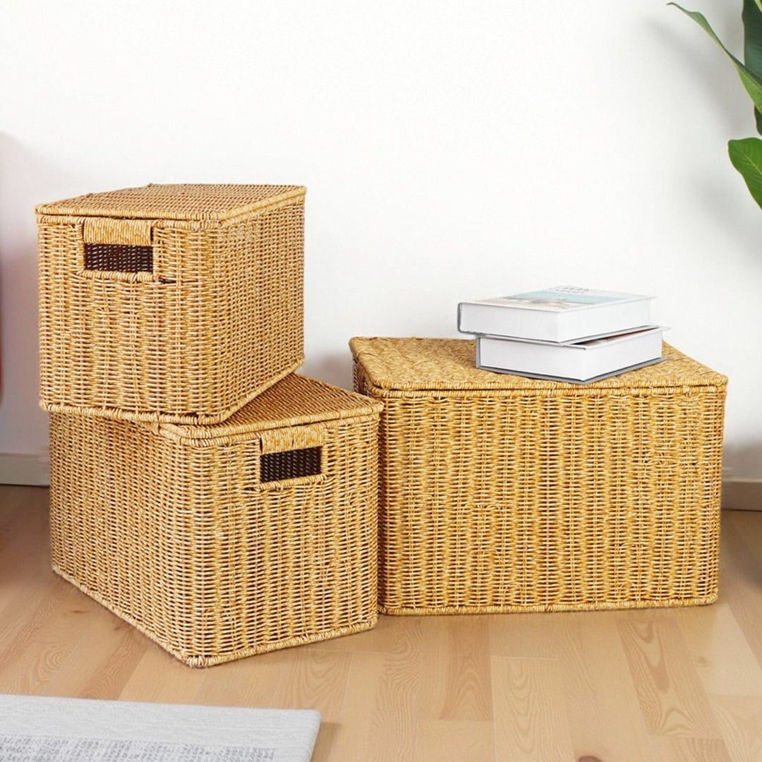 Handwoven Wicker Storage Chest Kalsten