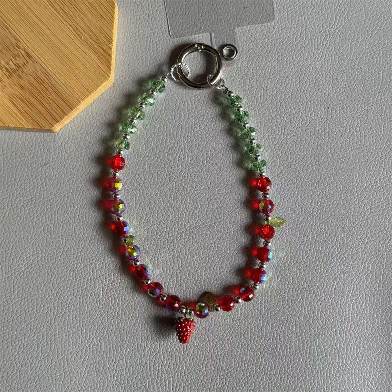 Decorative Strawberry Charm Keychain Kalsten