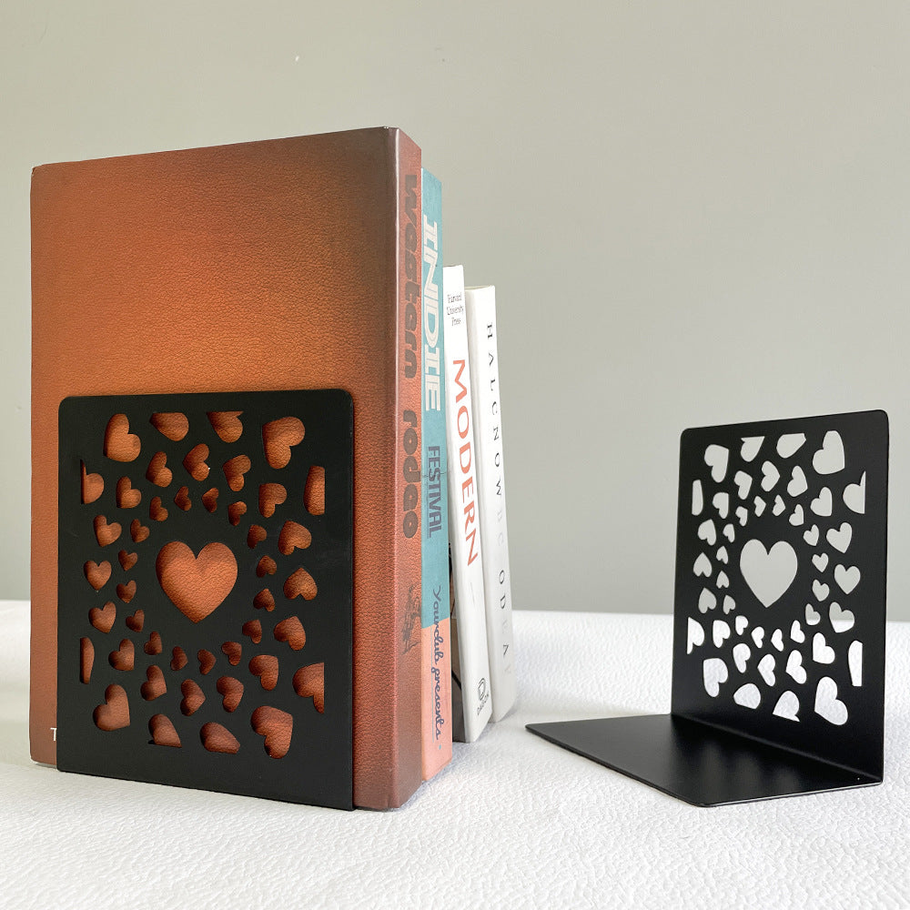 Artistic Heart-Shaped Bookends