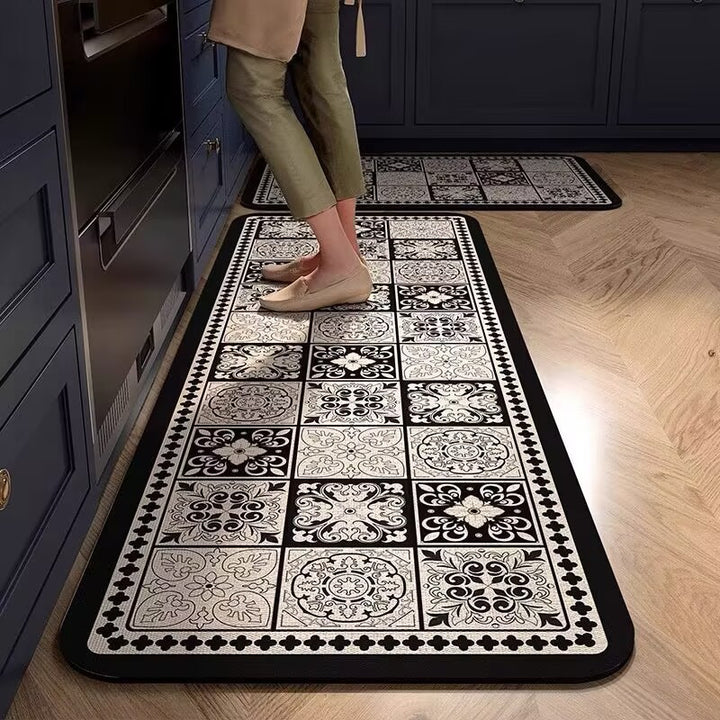 Vintage-Inspired Comfort Kitchen Runner Mat