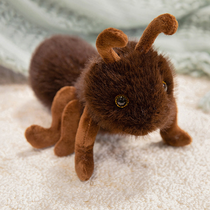 Plush Ant-Inspired Cuddle Toy with Multiple Velvety Legs and Soft Faux-Fur Kalsten