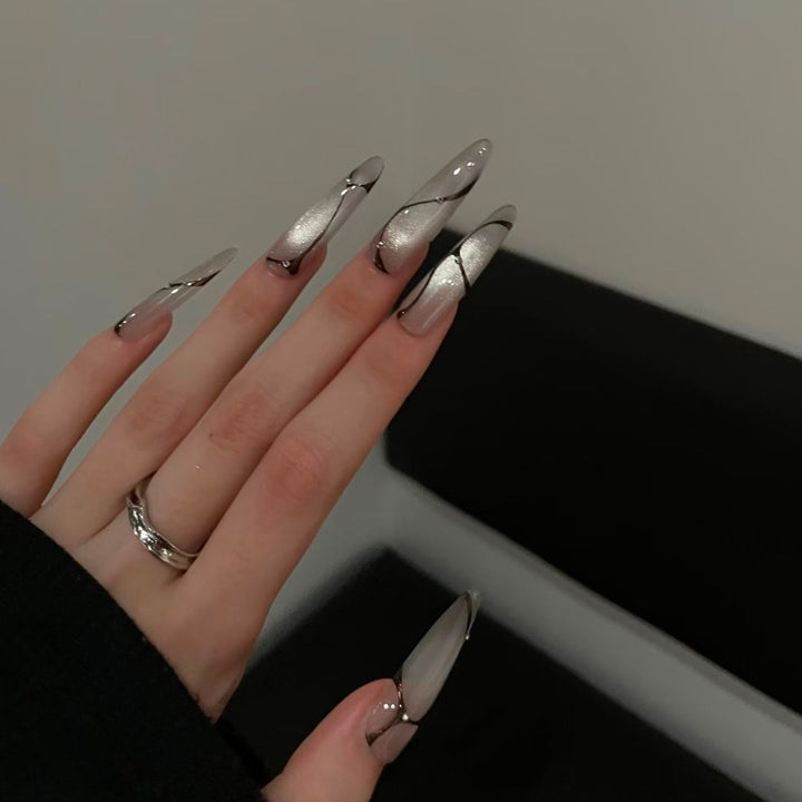 Artistic Long Stiletto Nail Enhancements Kalsten