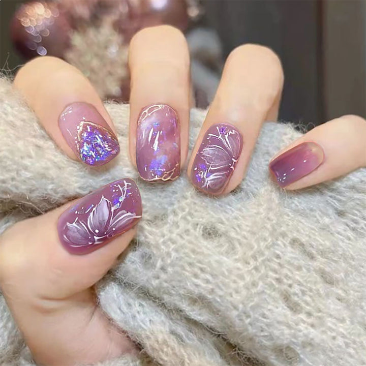 DIY Floral Design Press-On Nail Set Kalsten
