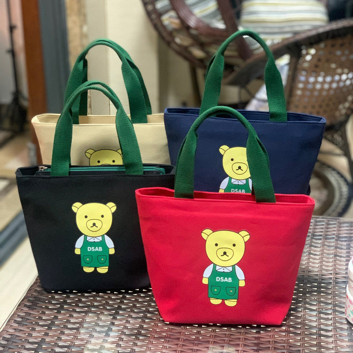 Cute Bear Print Lunch Tote Kalsten