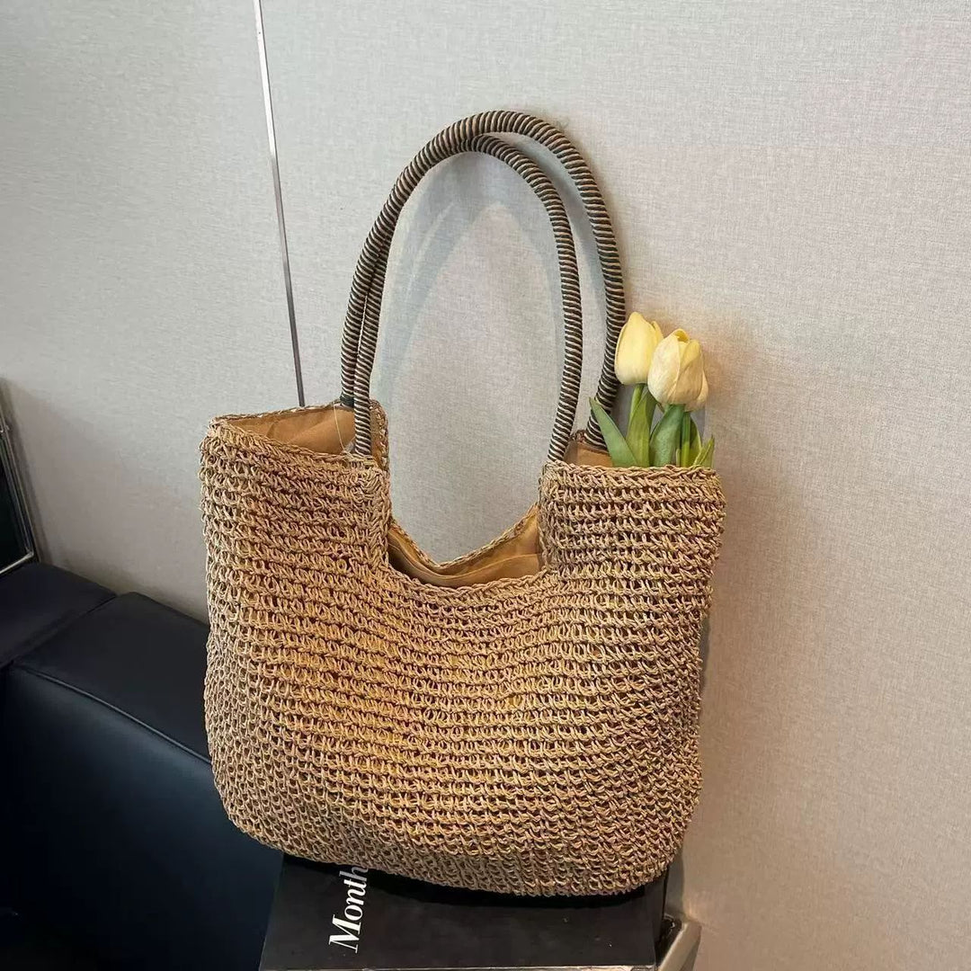 Hand-knotted tote bag with reinforced handles Kalsten