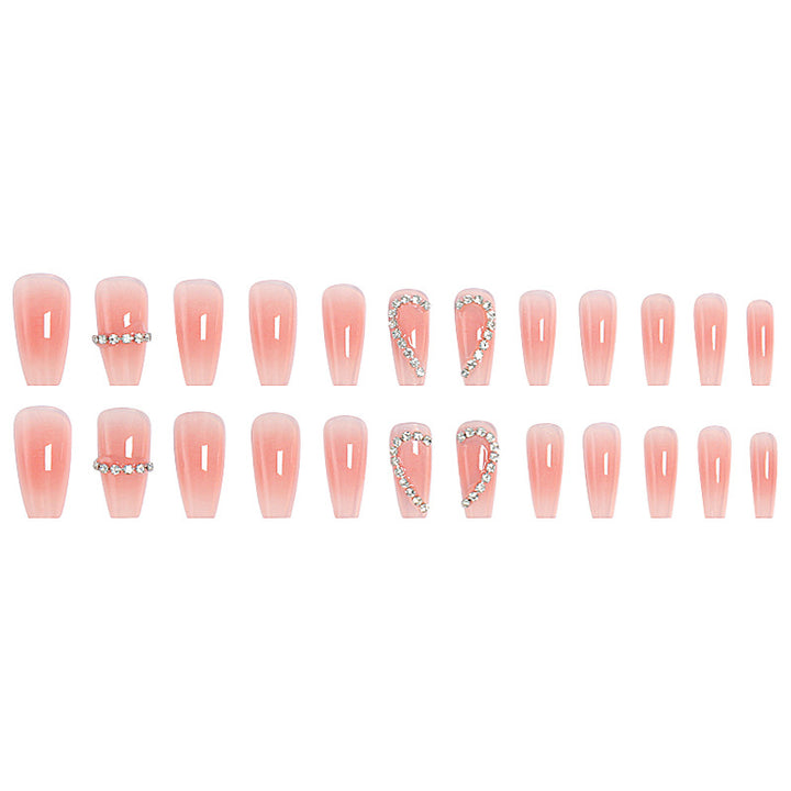 Artificial nails with romantic heart decorations Kalsten