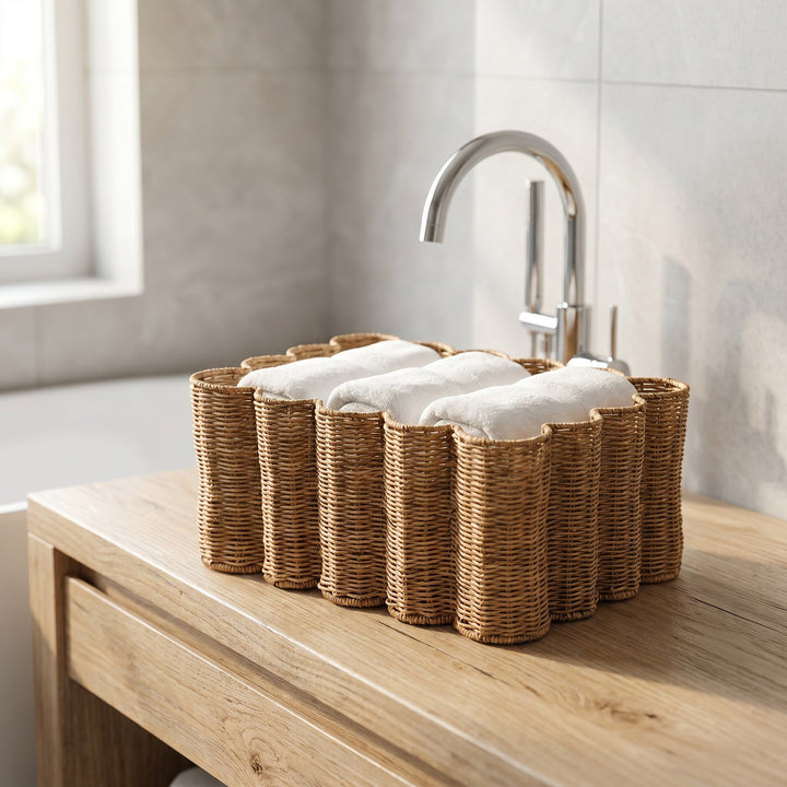 Decorative storage basket in flower design Kalsten