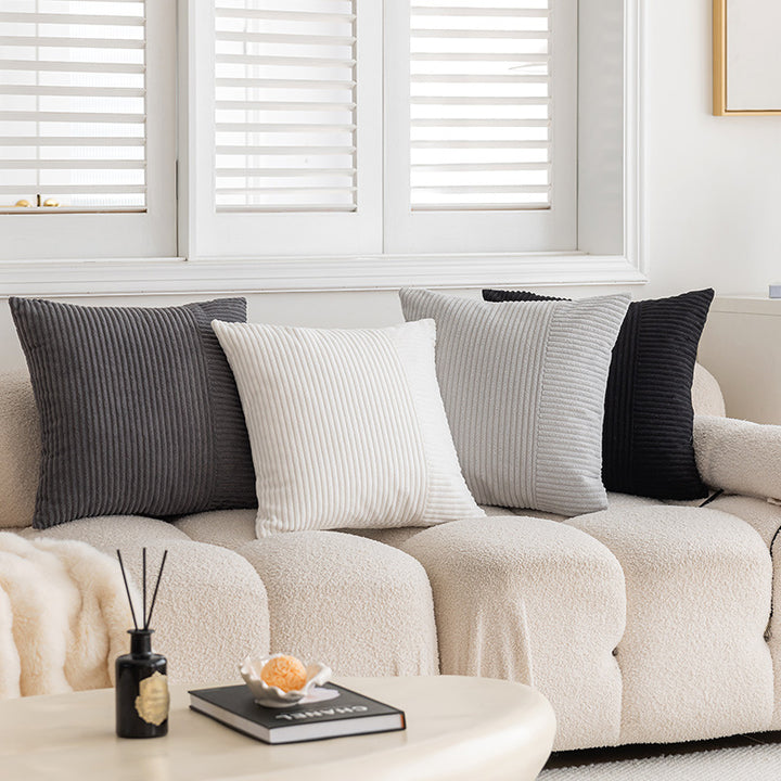 Ribbed Texture Decorative Pillow