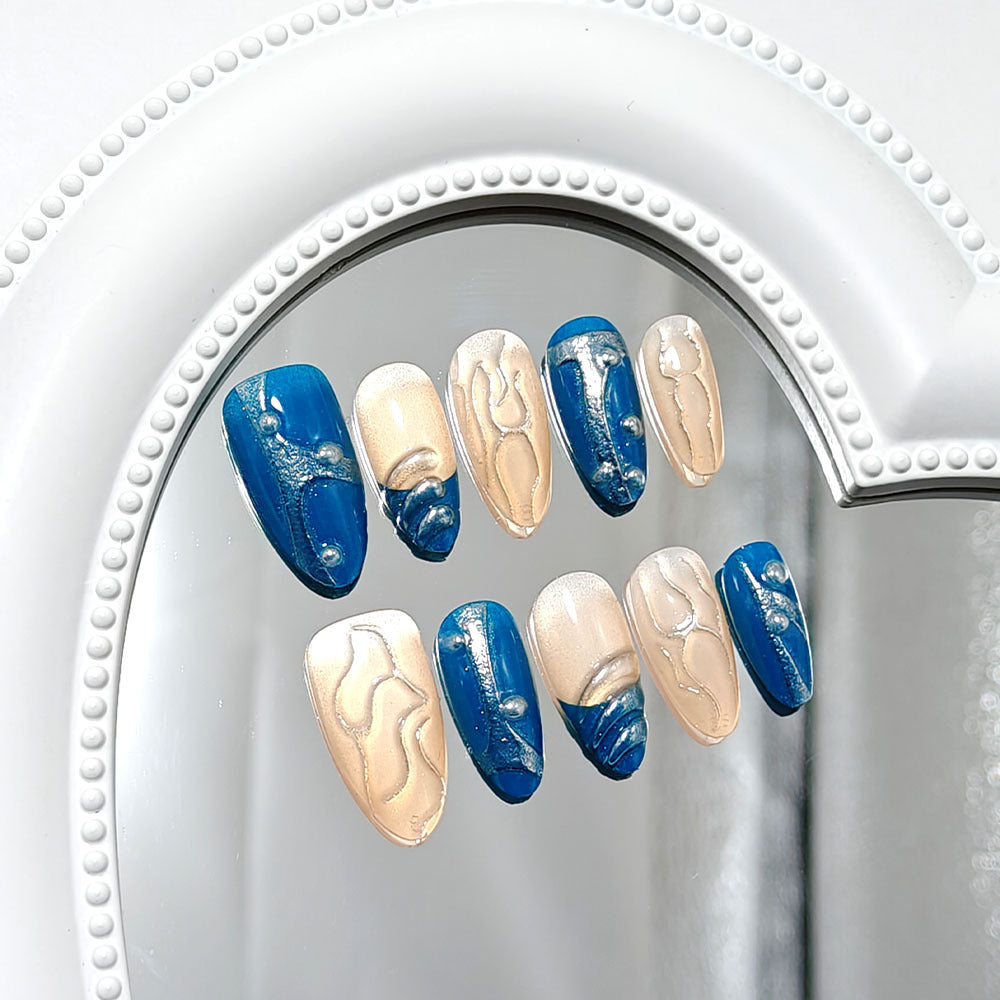 Artificial nails with luxurious wave design Kalsten
