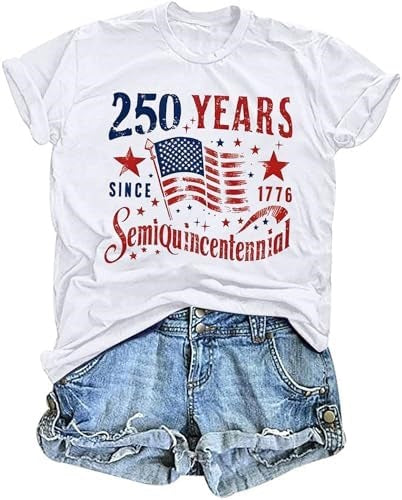 Unisex nan Patriotic semiquincentennial graphic cotton tee with distressed American flag and We the People print Kalsten