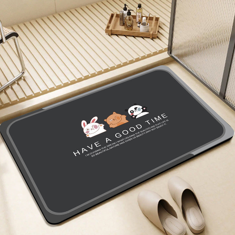 Cute Bunny-Themed Bathroom Mat Kalsten