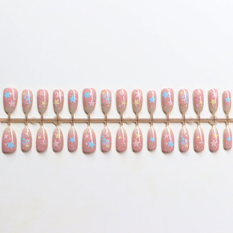 Whimsical Star-Themed Press-On Nail Set Kalsten