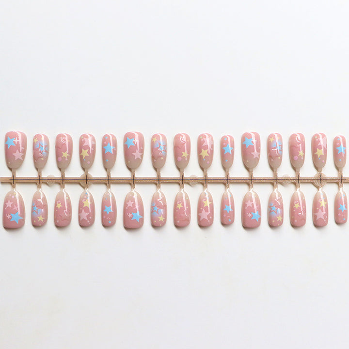Whimsical Star-Themed Press-On Nail Set Kalsten