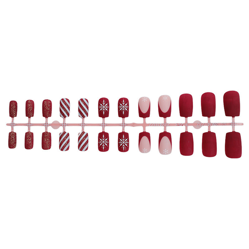 Festive artificial nail set with winter motifs Kalsten