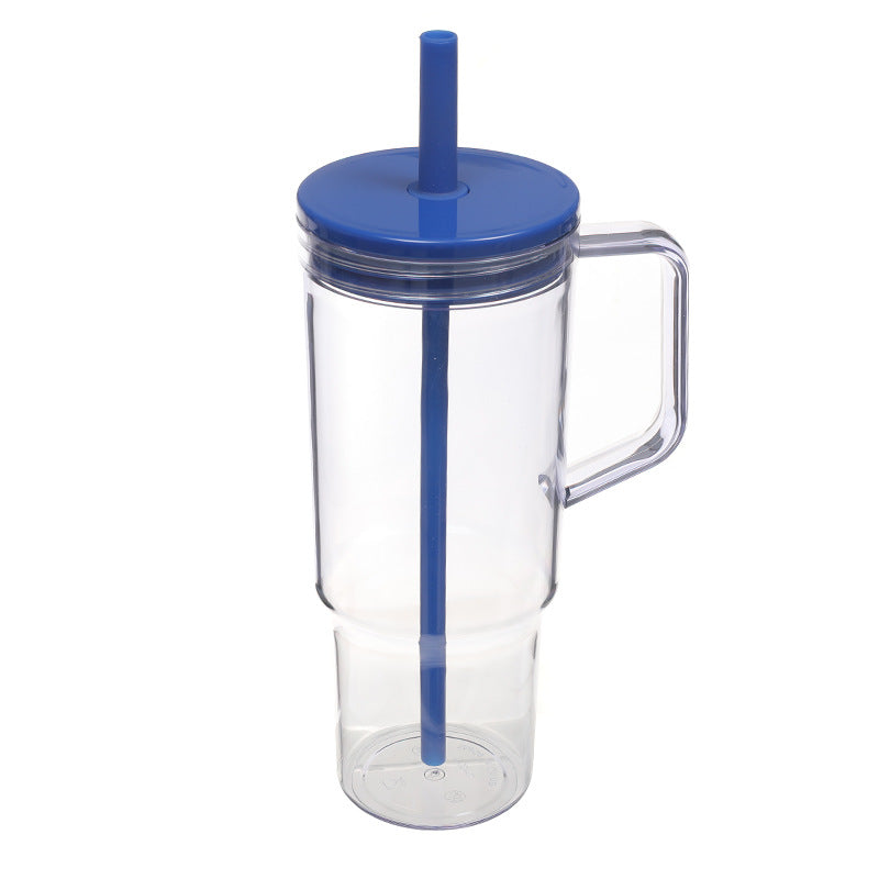 Unisex drinking cup with removable silicone straw and integrated carrying handle Kalsten