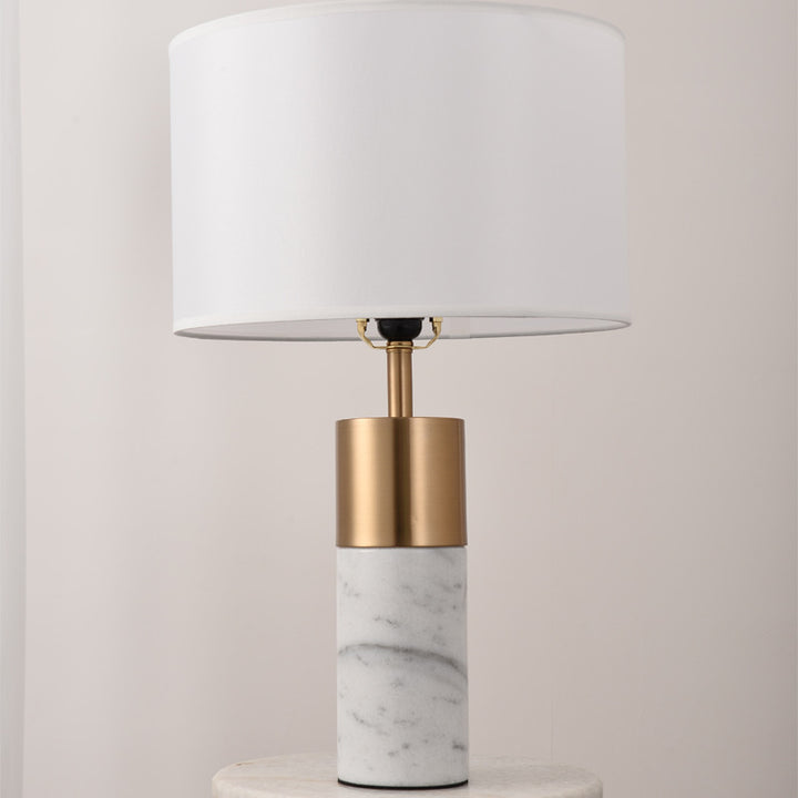 Contemporary Marble and Metal Table Lamp