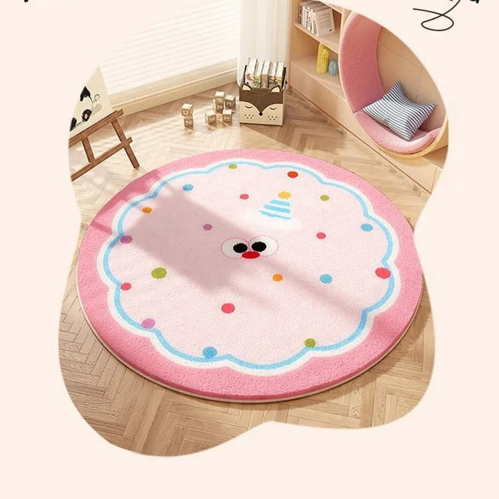 Cartoon-Themed Round Area Rug