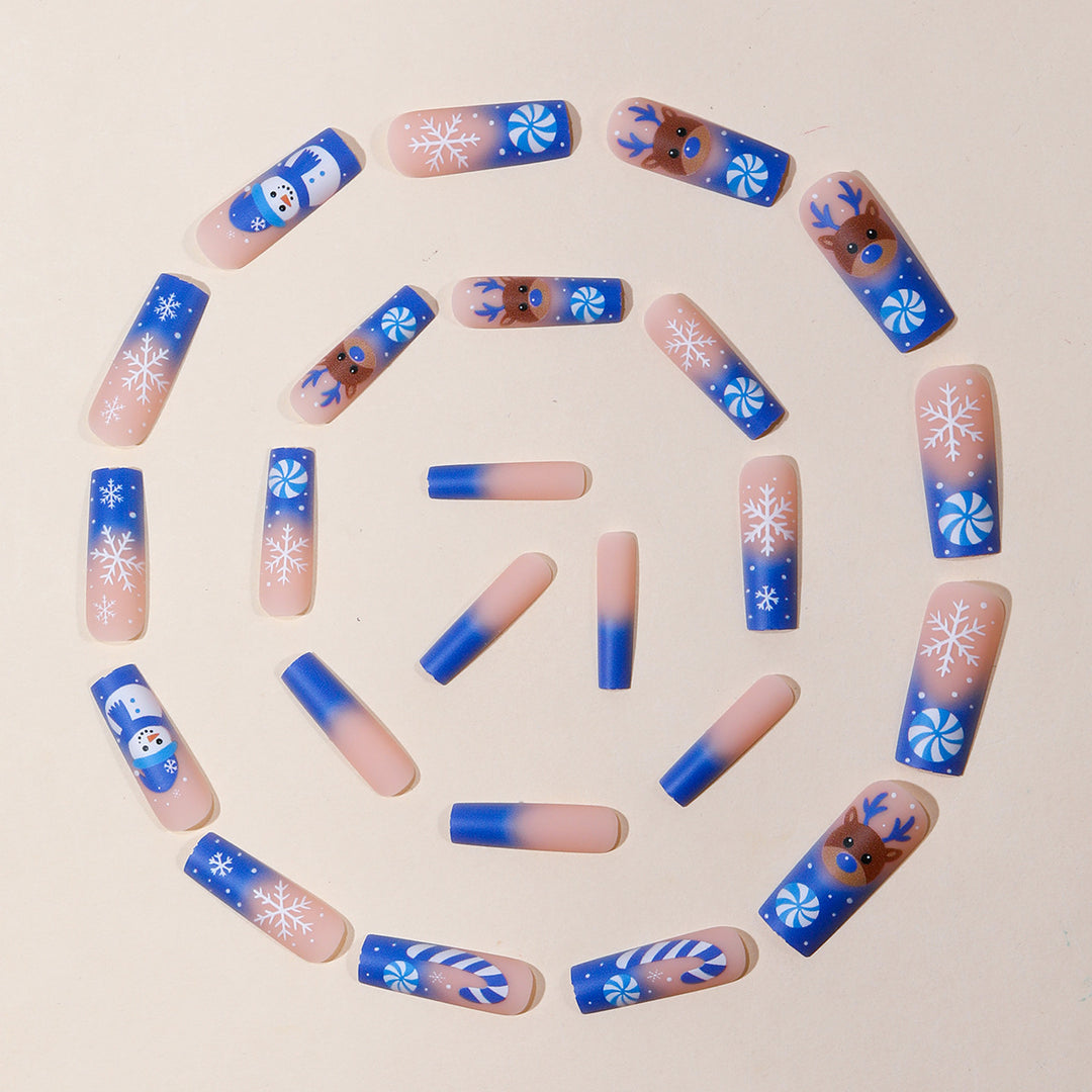 Festive Winter-Themed 3D Nail Art Extensions Kalsten