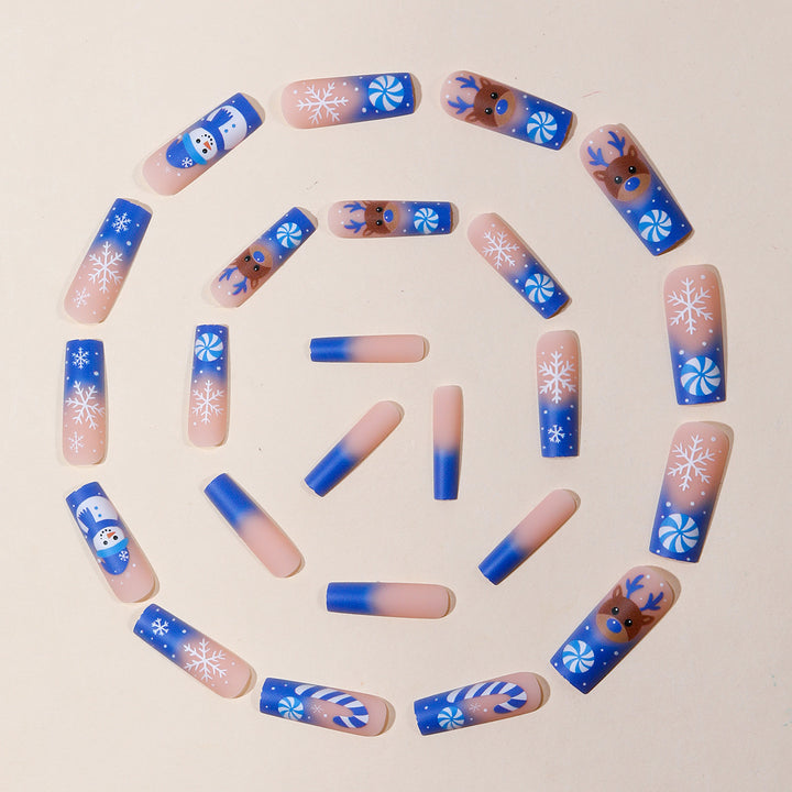Festive Winter-Themed 3D Nail Art Extensions Kalsten