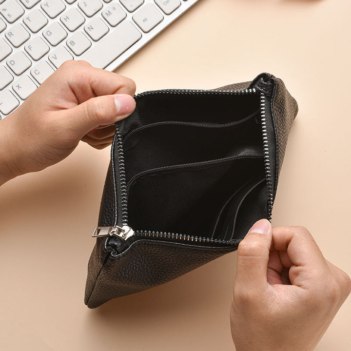 Premium Leather Zippered Pencil Case Kalsten