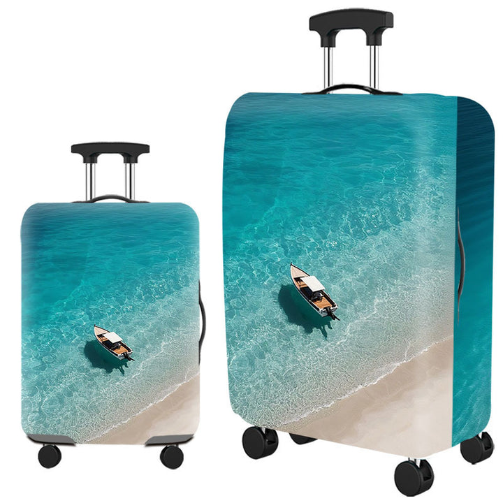 Tropical Leaf Print Hard Shell Luggage Kalsten