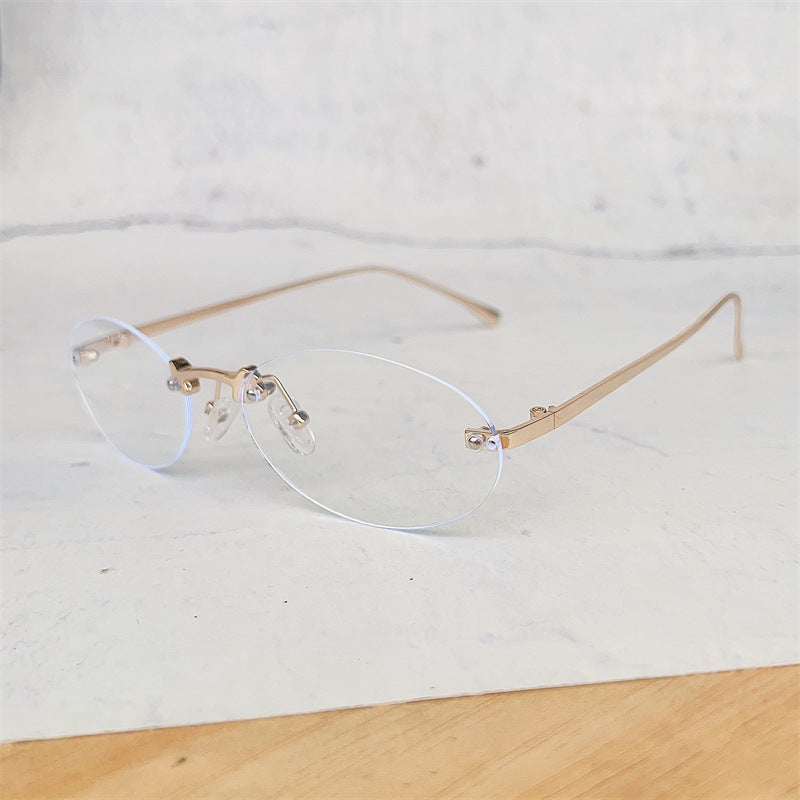 Minimalist Oval Frame Glasses Kalsten
