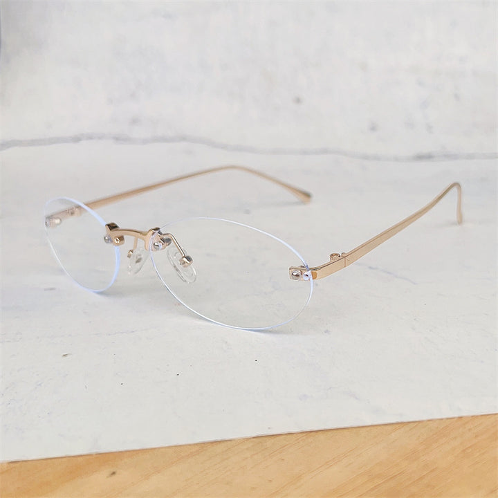Minimalist Oval Frame Glasses Kalsten