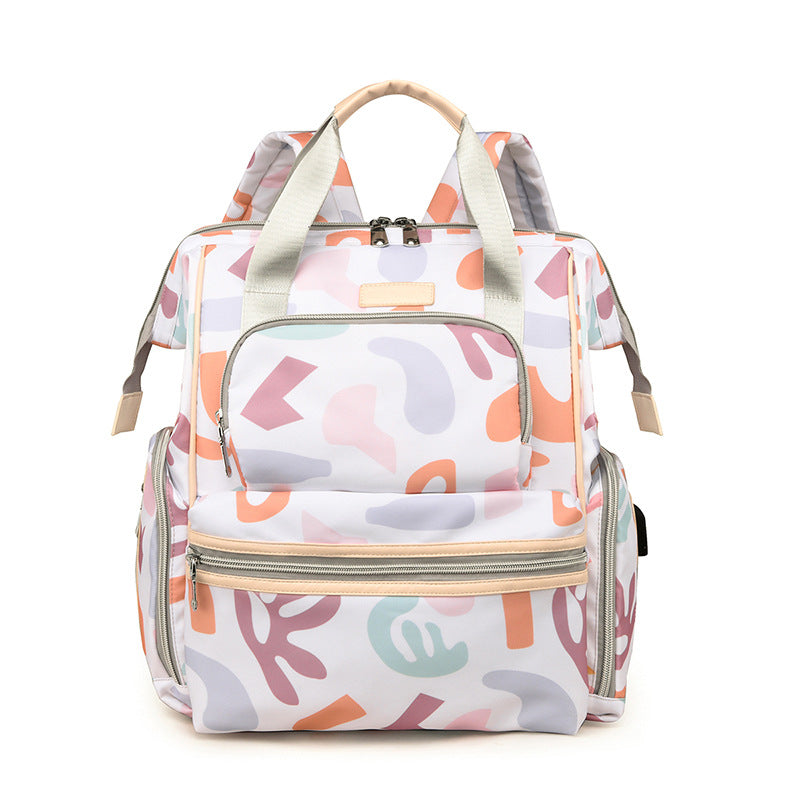 Multi-Functional Patterned Diaper Backpack Kalsten