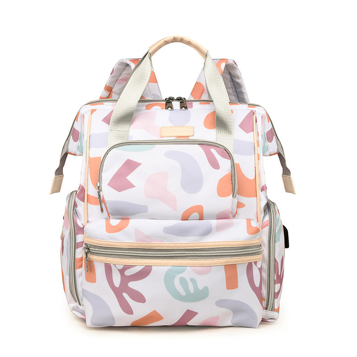 Multi-Functional Patterned Diaper Backpack Kalsten