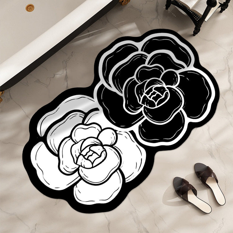 Floral-Inspired Decorative Area Mat