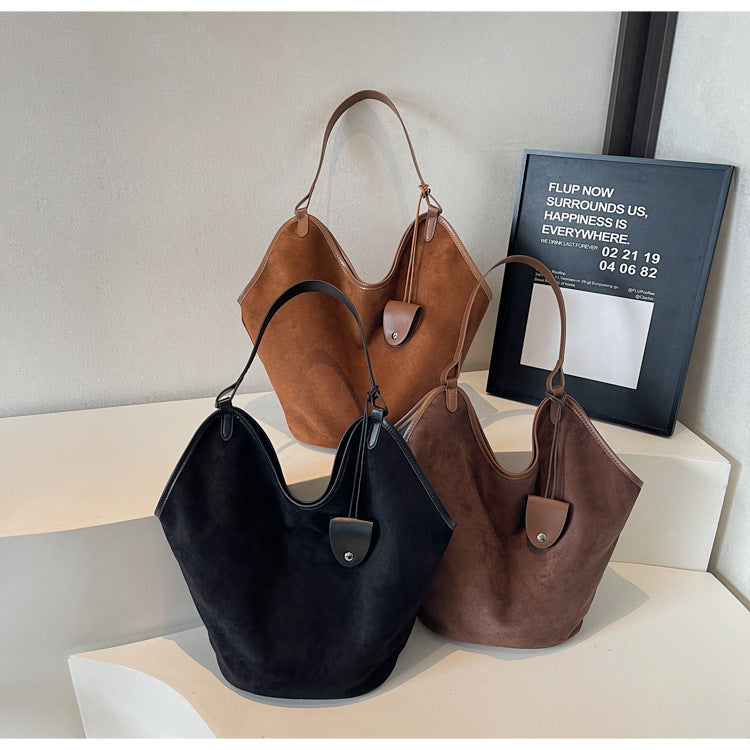 Suede Chic Slouchy Tote Bag Kalsten