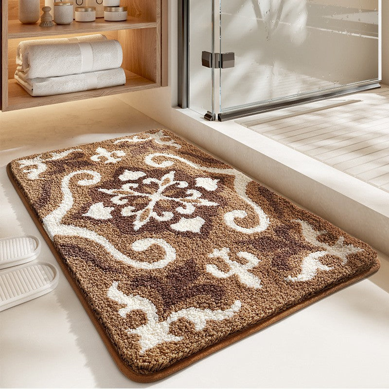 Unisex Textured Stone Pattern Bathroom Mat Kalsten