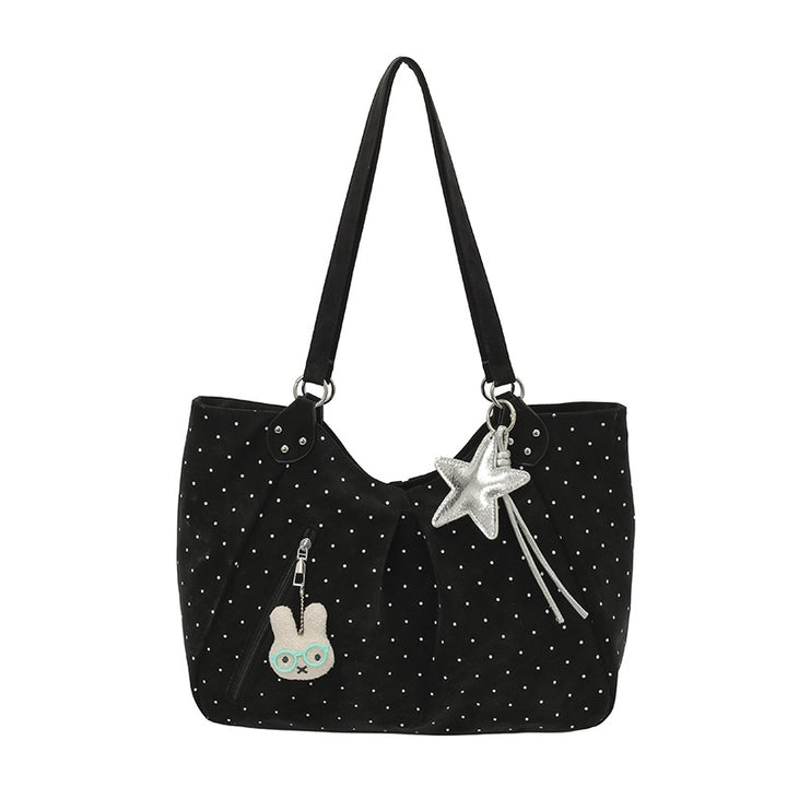 Polka Dot Pattern Shoulder Tote Bag