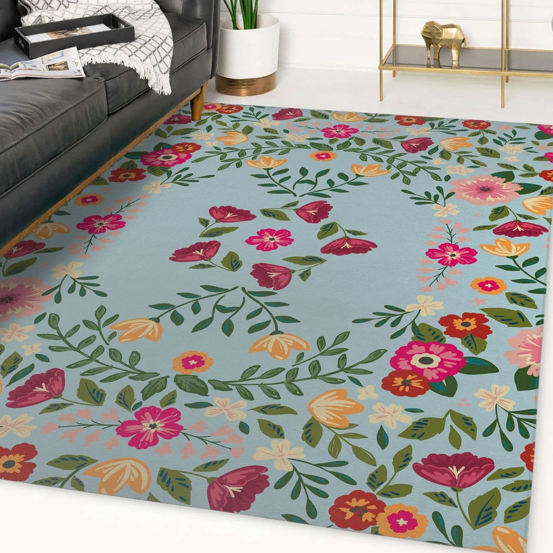 Floral Patterned Area Rug Kalsten