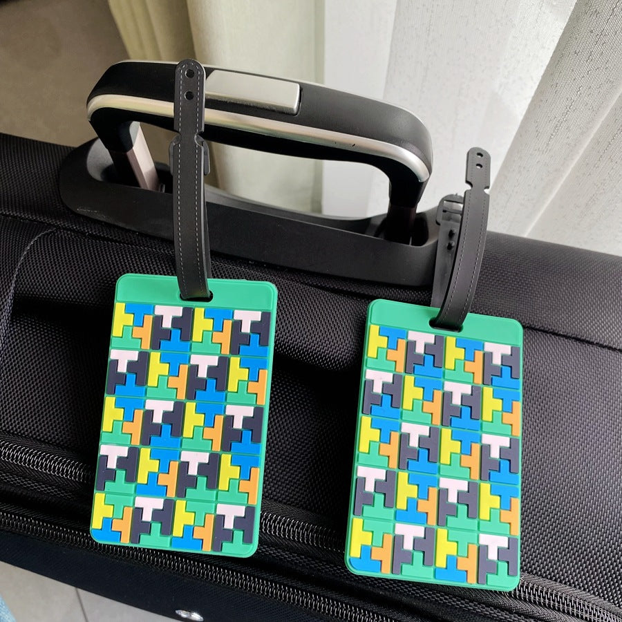 Vibrant Puzzle Pattern Luggage Tag Kalsten