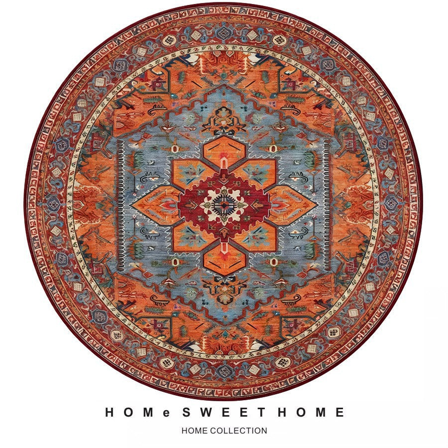 Vintage-Inspired Round Rug