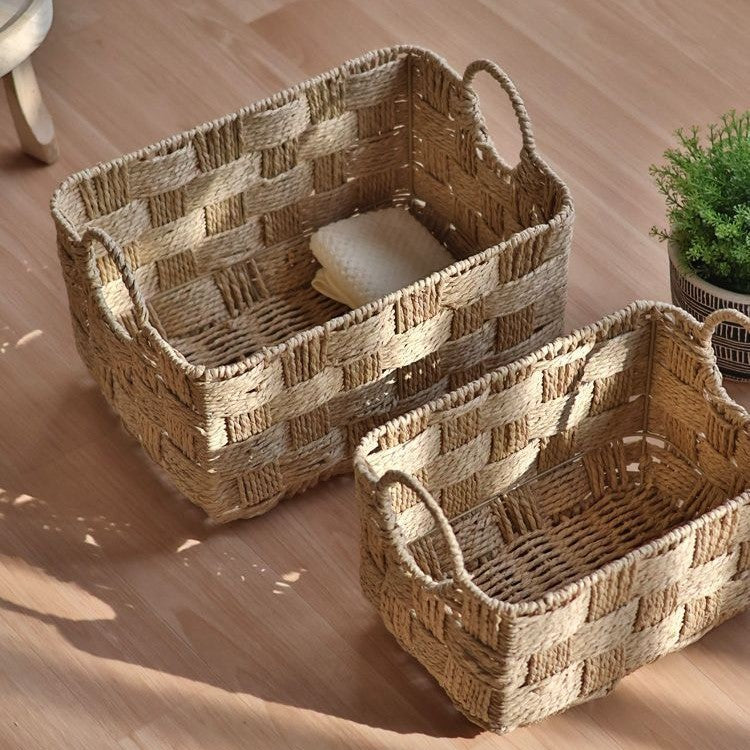 Handcrafted Natural Fiber Storage Basket  1788889841