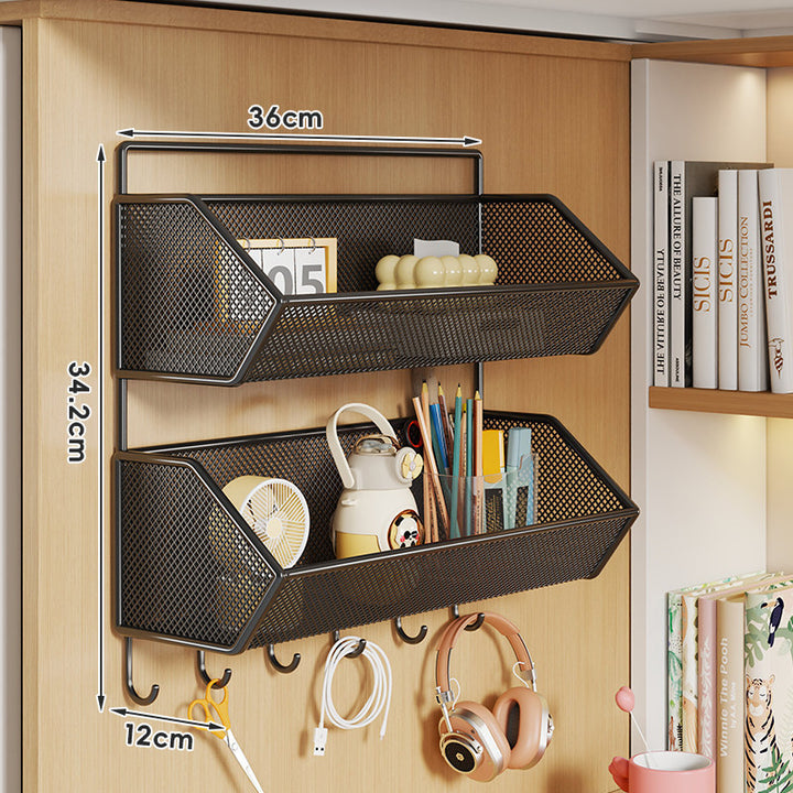 Clip-On Mesh Cabinet Edge Storage Basket Organizer