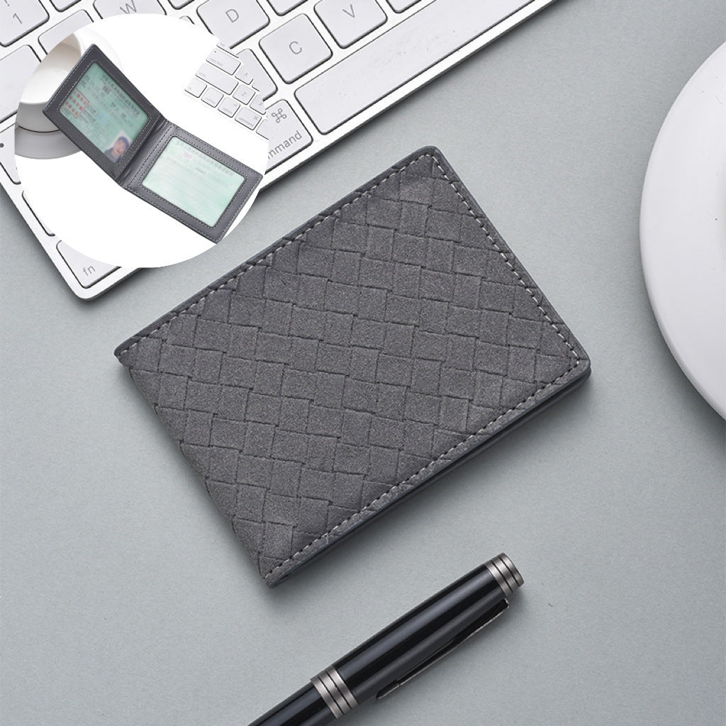 Stylish Woven Leather Cardholder Kalsten