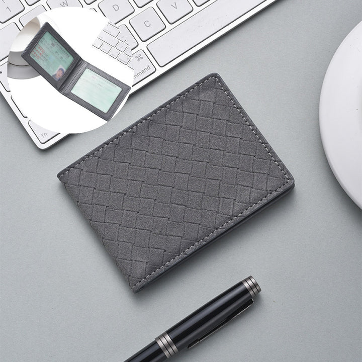 Stylish Woven Leather Cardholder Kalsten