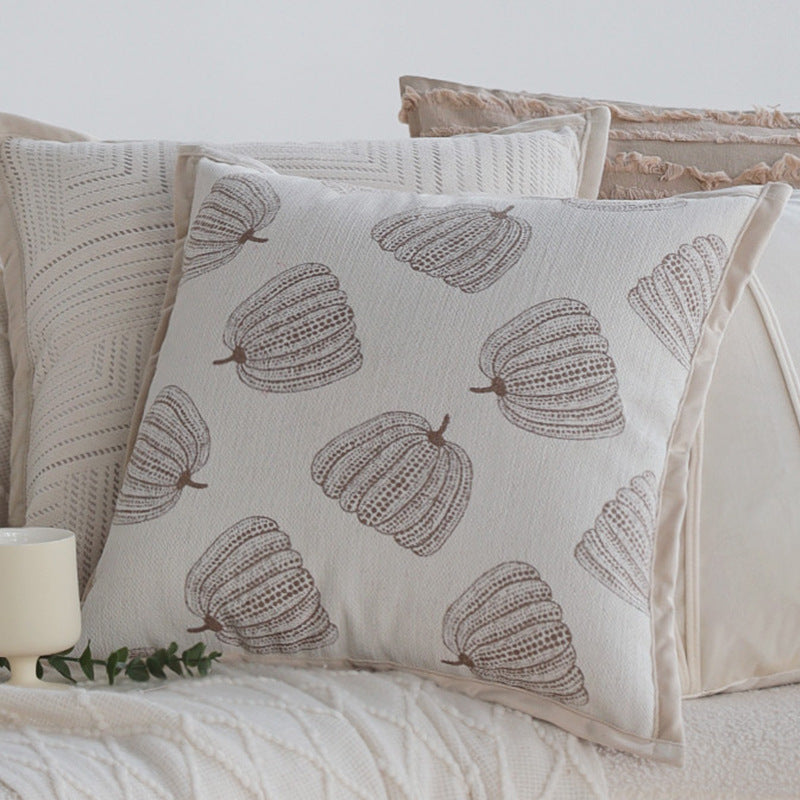 Decorative cushion with structured stripes and soft cotton cover Kalsten