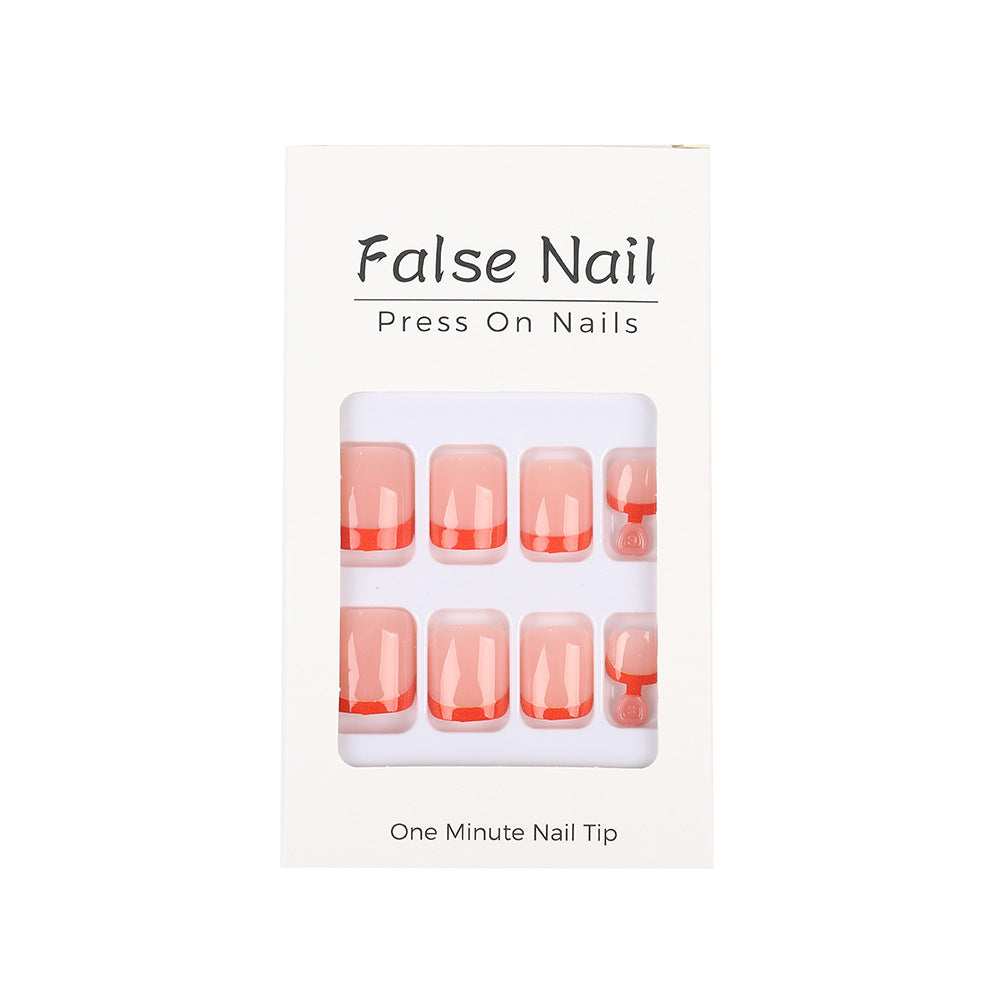 Artificial nails with elegant French design Kalsten
