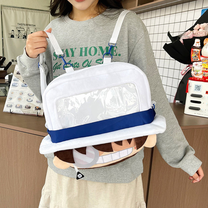 Plush backpack with clear window Kalsten