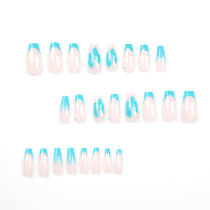 Artful nail art with ombre and flower decorations Kalsten