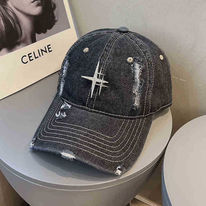 Unisex Distressed Denim Baseball Cap Kalsten 1784188338