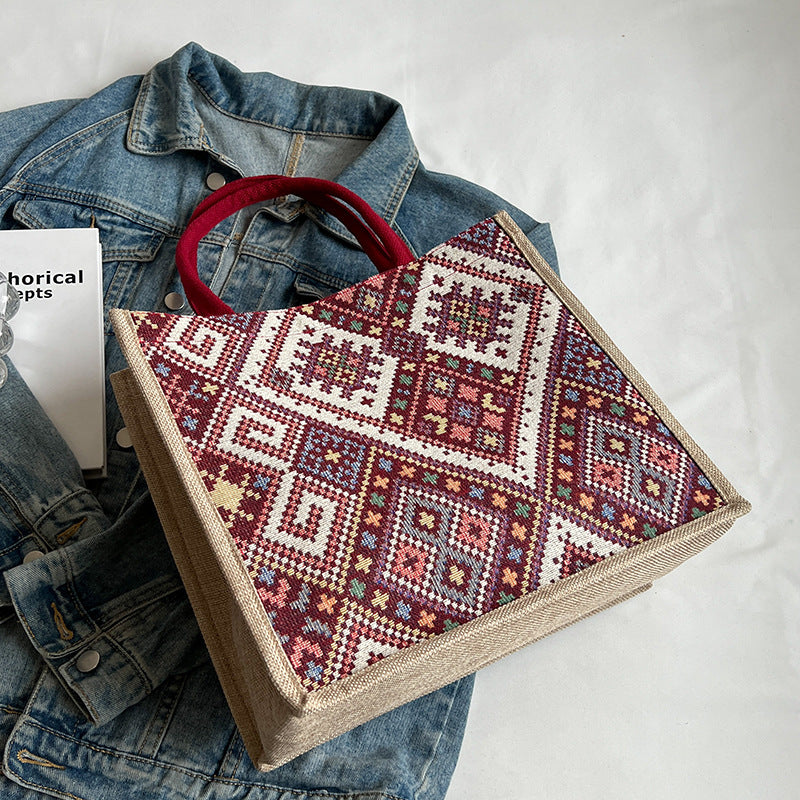 Artisan-Inspired Geometric Tote Bag