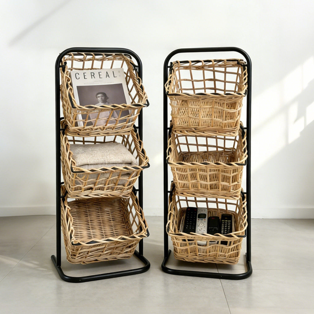 Wall system with three braided baskets Kalsten
