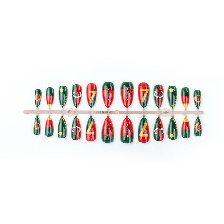 Sports-Themed Press-On Nail Art Set